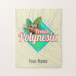 ポリネシアフランスのアイランドパシフィックヴィンテージ土産 ジグソーパズル