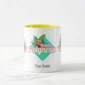 ポリネシアフランスのアイランドパシフィックヴィンテージ土産 マグカップ (中央)