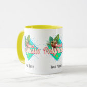 ポリネシアフランスのアイランドパシフィックヴィンテージ土産 マグカップ (正面左)