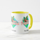 ポリネシアフランスのアイランドパシフィックヴィンテージ土産 マグカップ (正面右)