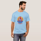 ポリネシアフランスのコート・オブ・アームズ Tシャツ (正面フル)