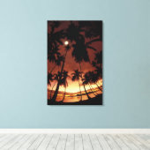 ポリネシアフランスのサンセットボラ キャンバスプリント (インサイチュ (ウッドフロア))