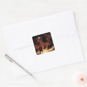 ポリネシアフランスのサンセットボラ スクエアシール (封筒)