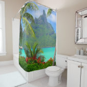 ポリネシアフランスのデザイン シャワーカーテン (インサイチュ)