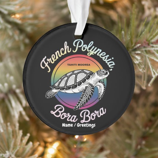 ポリネシアフランスのボラボラモレアタヒチカメ オーナメント (ツリー)