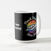 ポリネシアフランスのボラボラモレアタヒチカメ コーヒーマグカップ (正面右)