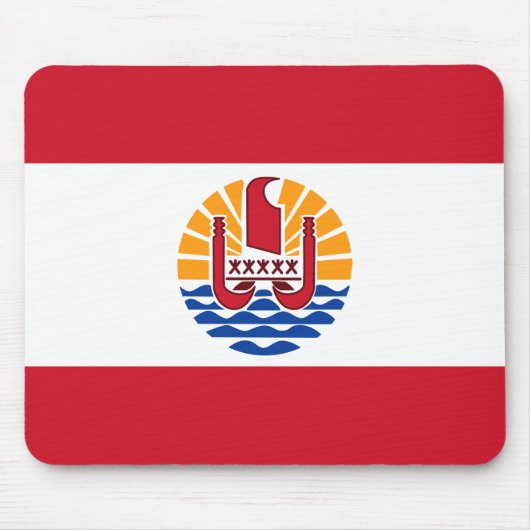 ポリネシアフランスのマウスパッド国旗 マウスパッド (正面)