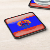 ポリネシアフランスの国旗 コースター (左側)