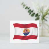 ポリネシアフランスの国旗 ポストカード (スタンド正面)