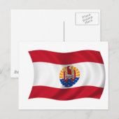 ポリネシアフランスの国旗 ポストカード (正面/裏面)