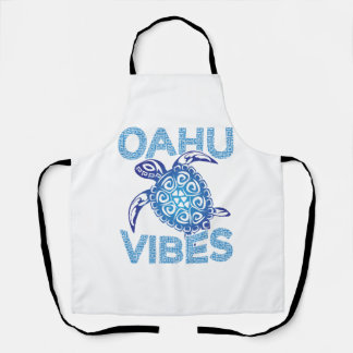 ポリネシアブルートライバルウミガメOahu Vibes エプロン