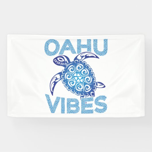ポリネシアブルートライバルウミガメOahu Vibes 横断幕 (横)