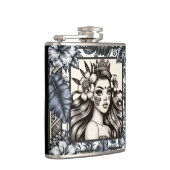 ポリネシアプリンセスブルーフローラトライバル フラスク (右)