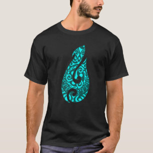 ポリネシアマオリ釣り針平マタウ釣り針タット Tシャツ
