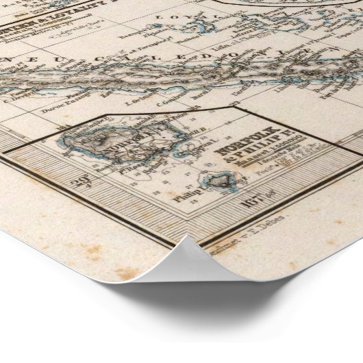 ポリネシアマップ ポスター (角)