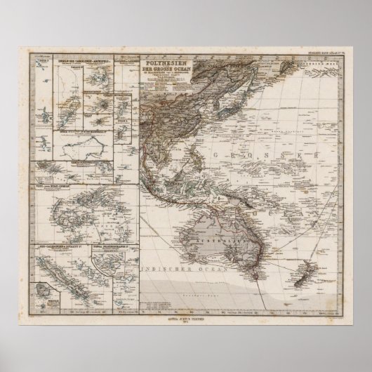 ポリネシアマップ ポスター (正面)