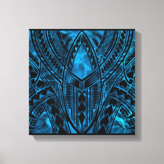 ポリネシアンパターンデザイン キャンバスプリント (正面)