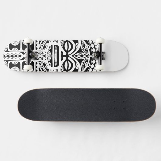 ポリネシア人のTikiの種族のマスクの入れ墨 スケートボード (横)