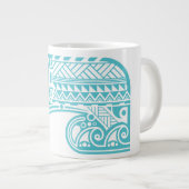 ポリネシア人/Tiki/種族の波の波のマグ ジャンボコーヒーマグカップ (正面右)