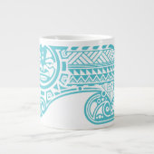 ポリネシア人/Tiki/種族の波の波のマグ ジャンボコーヒーマグカップ (正面)