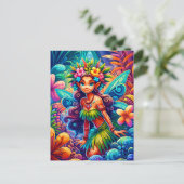 ポリネシア妖精 ポストカード (スタンド正面)