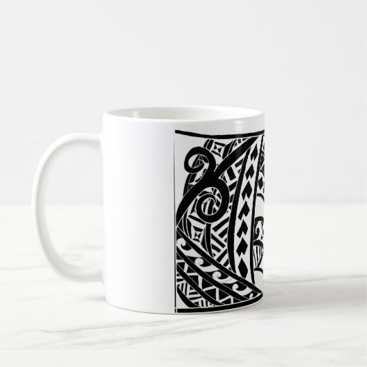 ポリネシア族の部族のマグカップ コーヒーマグカップ (左)