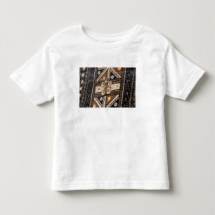ポリネシア、トンガ王国 タパのディテール トドラーTシャツ