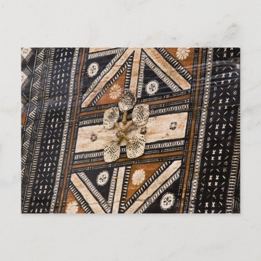 ポリネシア，トンガ王国。タパ詳細 ポストカード (正面)