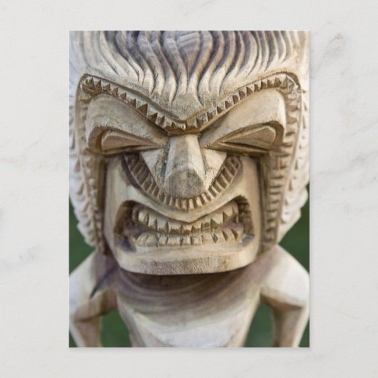 ポリネシア,トンガ王国。ティキのクローズアップ ポストカード (正面)