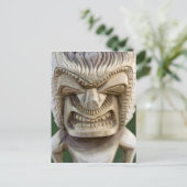 ポリネシア,トンガ王国。ティキのクローズアップ ポストカード (スタンド正面)