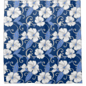 ポリネシア・ドリーム（青） シャワーカーテン (正面)