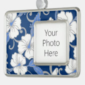 ポリネシア・ドリーム（青） シルバープレートフレームオーナメント (左)