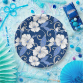 ポリネシア・ドリーム（青） ペーパープレート (パーティー)