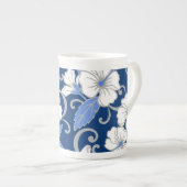 ポリネシア・ドリーム（青） ボーンチャイナマグカップ (正面右)