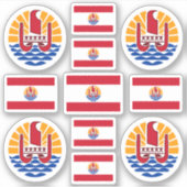 ポリネフランスのシアのシンボル/腕と旗のコート シール (正面)