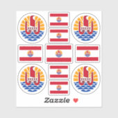 ポリネフランスのシアのシンボル/腕と旗のコート シール (シート)