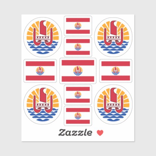 ポリネフランスのシアのシンボル/腕と旗のコート シール (シート)