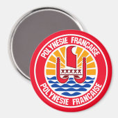 ポリネフランスのシア丸紋章 マグネット (正面/裏面)