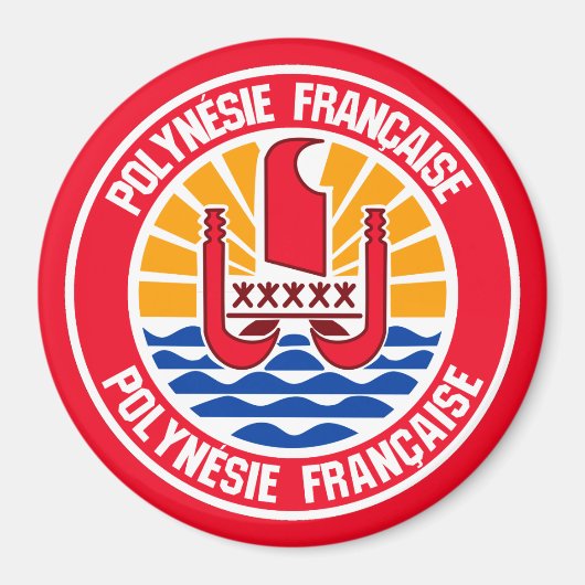 ポリネフランスのシア丸紋章 マグネット (正面)