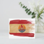 ポリネフランスのシア国旗のはがき ポストカード (スタンド正面)