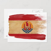 ポリネフランスのシア国旗のはがき ポストカード (正面/裏面)