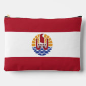 ポリネフランスのシア国旗 アクセサリーポーチ (正面)