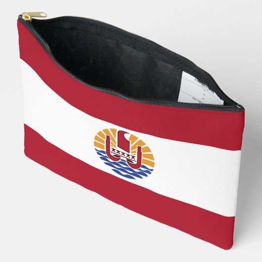 ポリネフランスのシア国旗 アクセサリーポーチ (見開き)