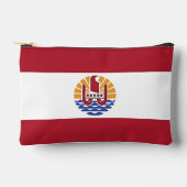 ポリネフランスのシア国旗 アクセサリーポーチ (正面)