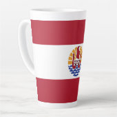 ポリネフランスのシア国旗 カフェラテマグ (左アングル)