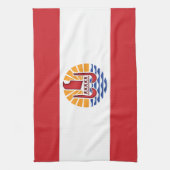 ポリネフランスのシア国旗 キッチンタオル (縦)