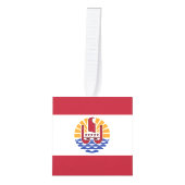 ポリネフランスのシア国旗 キューブオーナメント (正面)