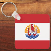 ポリネフランスのシア国旗 キーホルダー (正面)