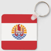 ポリネフランスのシア国旗 キーホルダー (裏面)