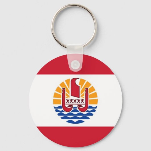 ポリネフランスのシア国旗 キーホルダー (正面)